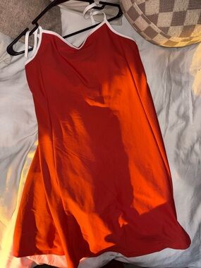 Old Navy Red Active Sports Dress with White Trim